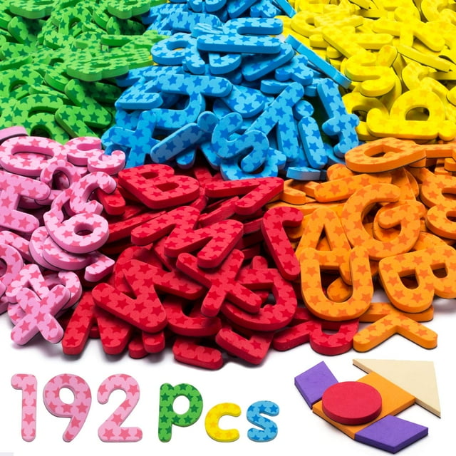 Juego de letras magnéticas y números, 192 piezas, para niños Laxdacee