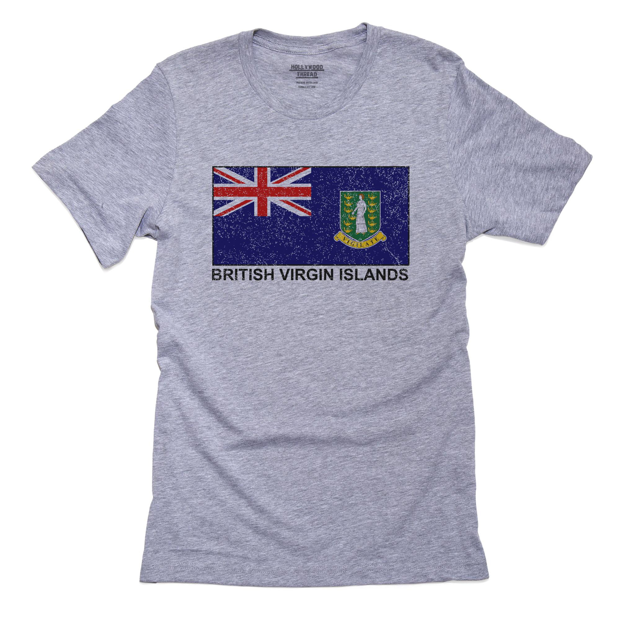 British Virgin Islands BVI Flag - Vintage Edition Men's Grey T-Shirt - Walmart.com