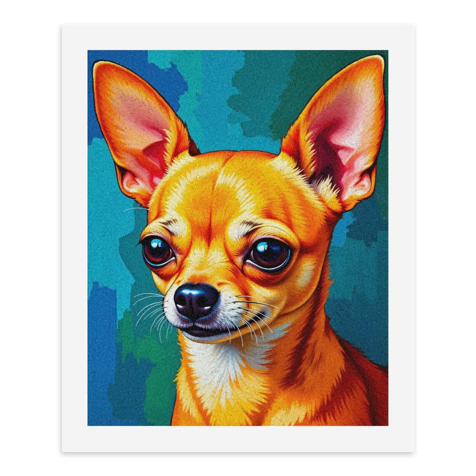Paint By Numbers Kit for Adults Beginner - DIY Chihuahua Bright Portrait Art Canvas Painting Kits for Adults, Frameless Paint By Number for Adults for Home Wall Decor 16x20 Inch