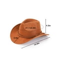 thumbnail image 4 of Deago Western Suede Cowboy Hat for Men Women Classic Roll Up Fedora Hat Cowgirl Cap with Buckle Belt (Khaki), 4 of 9