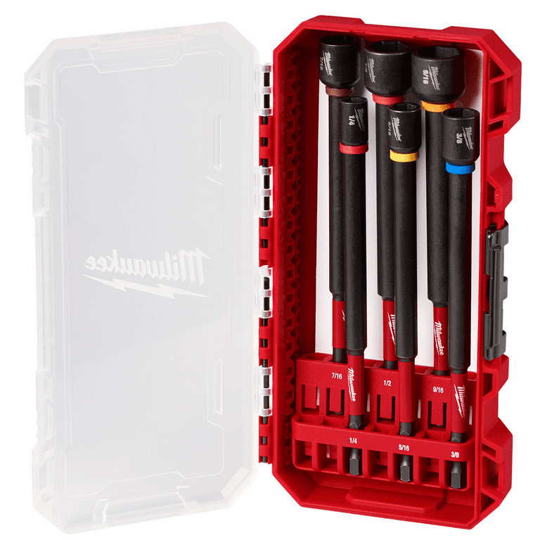 Milwaukee Tool 6 Piece SHOCKWAVE Impact Duty 6 Inch Magnetic Nut