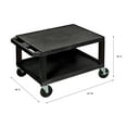 thumbnail image 4 of H Wilson Luxor 16"H AV Cart - Two Shelves - Black Legs, 4 of 4