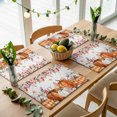 thumbnail image 5 of Orange White Pumpkins Placemats Set of 2, Thanksgiving Leaves Botanical Fall Washable Wipeable Table Mats for Dining Tables, Indoor Outdoor Kitchen Place Mats for Holiday Party Table Decor, 5 of 9