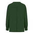 thumbnail image 6 of tklpehg Casual Long Sleeve Shirts for Womens Fall Fashion Crewneck Tunic Tops Solid Color Lightweight Loose Pullover Shirts(V01_ Green,M), 6 of 6