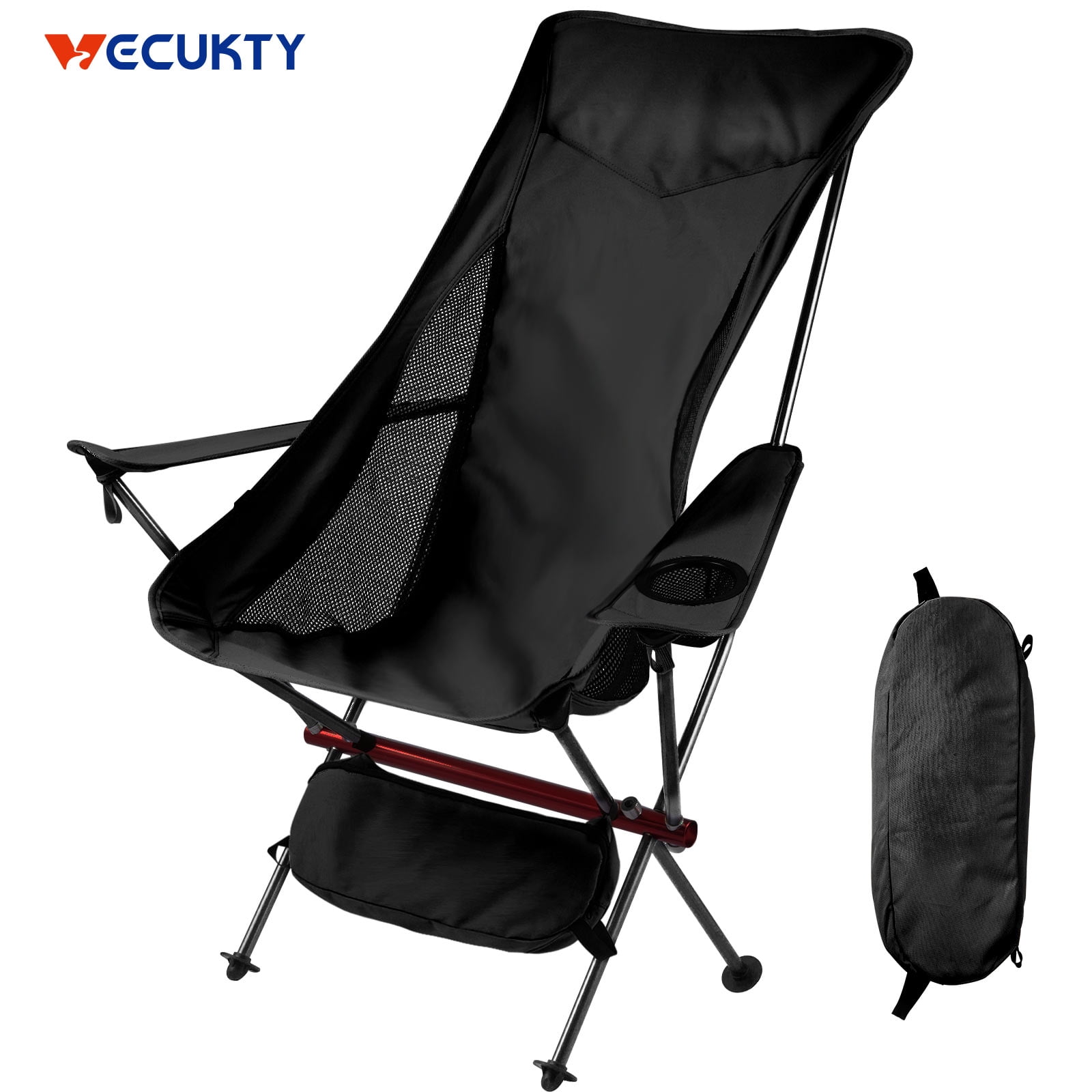VECUKTY Ultralight High Back Camping Chair, Lightweight Folding Chairs