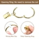 thumbnail image 4 of Anillos de cortina Uxcell con clips, 14 piezas de anillos de clip para cortinas, ganchos de anillos de clip para cortinas de 1 pulgada (Oro), 4 of 5