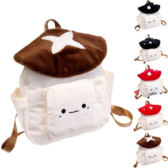 Mushroom Bag Cute Kawaii Mushroom Backpack Whimsical Backpack Novelty Backpack Cute Backpack Purse Weird Backpacks Mushroom Purse Versatile Cartoon Shoulder Backpack,A