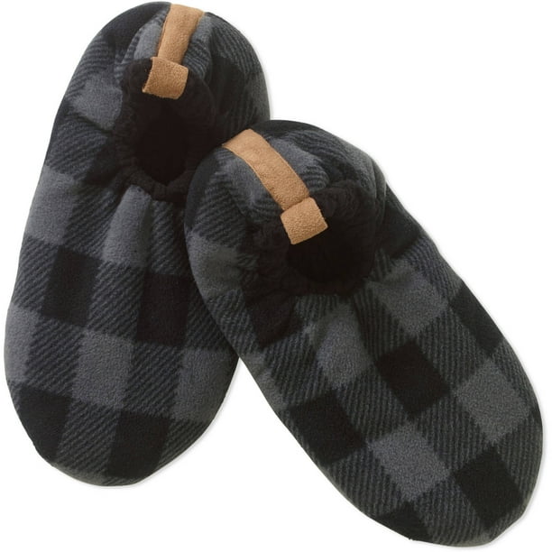 Fuzzy Babba Slipper Sock Buffalo Check Black, 1 Pack