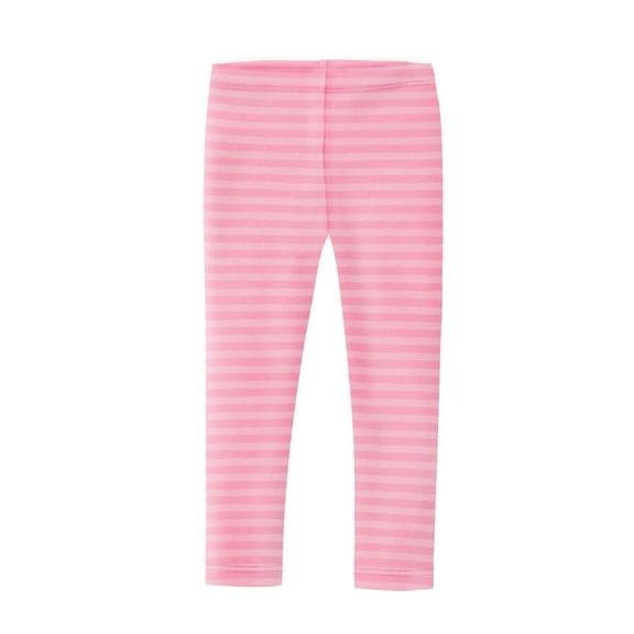 Made in USA Girls Striped Leggings | Pink