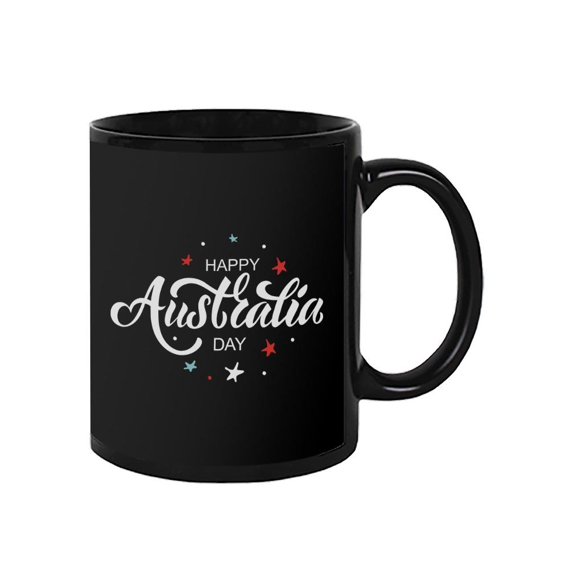 Happy Australia Day Stars Text Mug - Image by Shutterstock,
