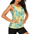 thumbnail image 2 of Bixox Women's Pineapples1 Printed Sleeveless Fitness Workout Running Quick-Dry Tank Top, 2 of 7