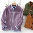 thumbnail image 5 of Toddler Girl Fleece Jacket Boys Long Sleeve Lightweight Zip Up Fuzzy Jacket 3-4 Years Fleece Jacket, 5 of 6