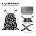 thumbnail image 4 of Sikiie Daisies Flowers Drawstring Backpack Drawstring Bags, Draw String Back Bag for Sports, Gym, Travel, Swimming, Beach-Small, 4 of 6