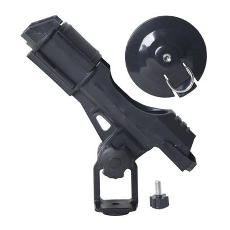 simhoa Fishing Rod Holders for Inflatable Boat Sturdy Easy to Install Multipurpose Accessories Fishing Pole Holder for Canoe Railing Black Base