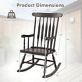 thumbnail image 3 of Costway Set of 2 Wood Rocking Chair Porch Rocker Indoor Outdoor Seat Glossy Finish, 3 of 7