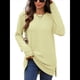 thumbnail image 2 of Camiseta Holgada de Larga con Cuello Redondo y Estampado Geométrico de Jacquard para Mujer, Ropa de Invierno 2025 Amarillo XXL, 2 of 10