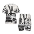 thumbnail image 1 of Balery Vintage Cactus Pickup Conjunto de Pijama Infantil de Manga Corta con Estampado – Ropa de Dormir de Algodón Suave-Medium, 1 of 6