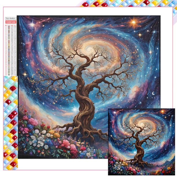 Kit Con Cuentas Cuadradas 5D DIY Del Arte Artesanal 45x45cm