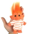 thumbnail image 2 of Lucky Troll Dolls,Vintage Troll Dolls Chromatic Adorable for Collections, School Project, Arts and Crafts, Party Favors - 7.5 Tall Orange(Include The Length of Hair), 2 of 5