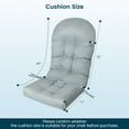 thumbnail image 3 of Gymax Set of 2 Patio Adirondack Chair Cushion High Back Fade Resistant 5'' Seat Pad Patio Grey, 3 of 5