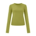 thumbnail image 5 of Gubotare Long Sleeve Shirts for Women Business Casual Tops Fall Fashion Clothes Workout Plus Size Teacher School Outfits 2025 Women Top (Green,M), 5 of 5
