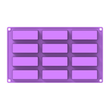 

Tookss 12-cavity Rectangle Silicone Molds Reusable Non-stick Heat Resistant Moulds For Soap Cake Chocolates Pudding Butter