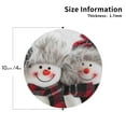 thumbnail image 2 of Zufioo Christmas Snowman With Hat Print Leather Coaster Set, Decorative PVC Coasters 4-pack - Scald and Stain-resistant, Suitable for Home, Cafes, Restaurants-Round Shape, 2 of 6