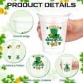 thumbnail image 5 of 60 Pcs St. Patrick's Day Drinking Cups, 12 oz, Plastic, Clear, Disposable, Green, Shamrock, for Party Decoration Supplies$$Home Decor, Kitchen, & Other, 5 of 10