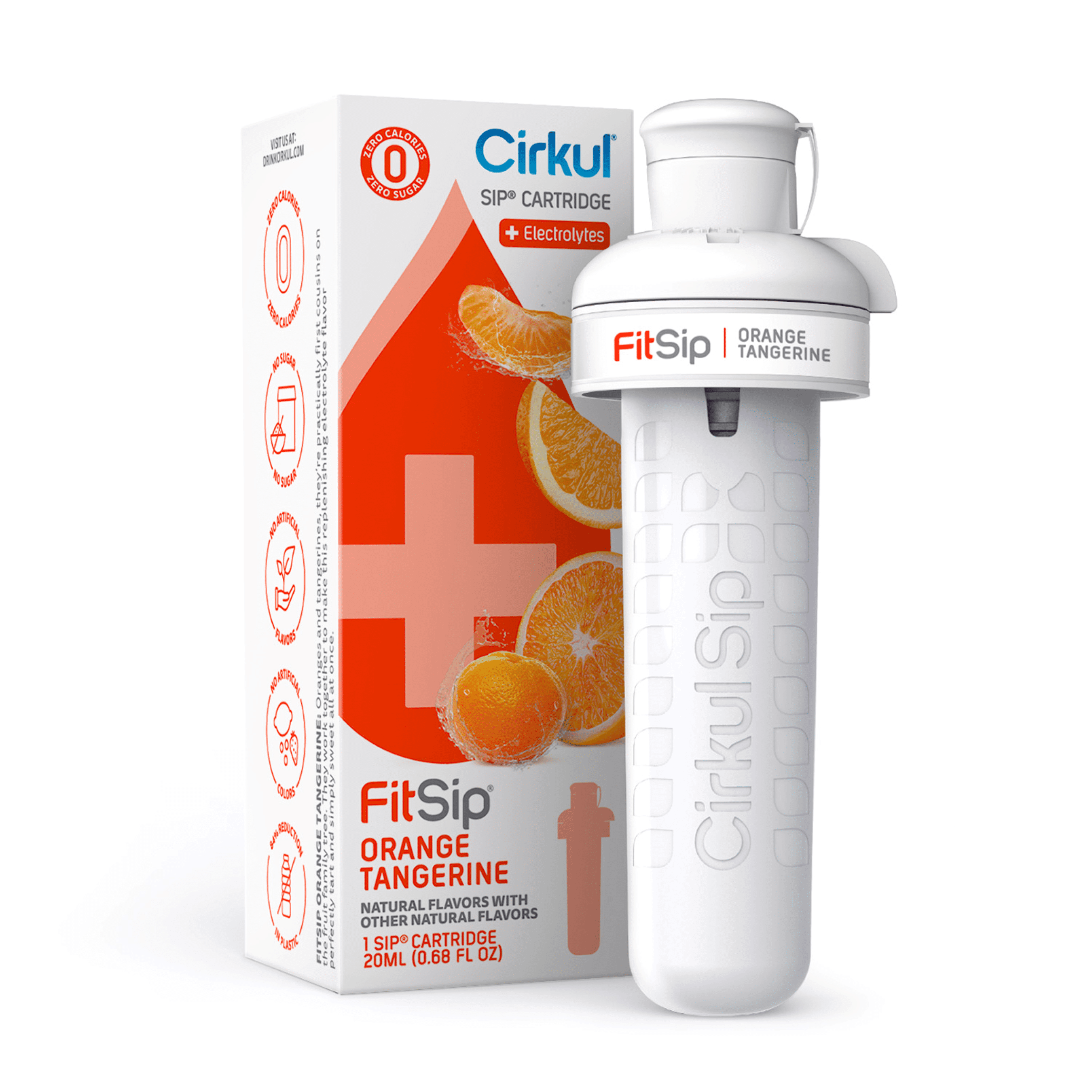 (2 pack) Cirkul FitSip Orange Tangerine Flavor Cartridge, Drink Mix, 1-Pack
