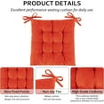 thumbnail image 6 of Square Seat Cushion for Kitchen Dining Chairs, Soft & Comfortable 15.5" x 15.5" Chair Pads, 6 Packs, Orange, 6 of 14