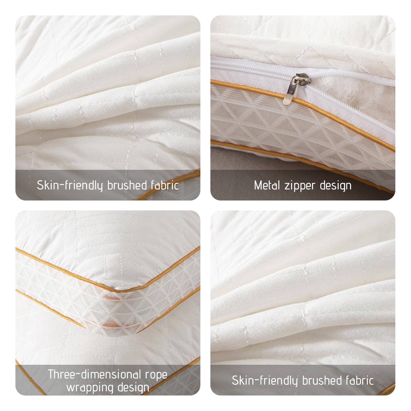 HongHeng Pillows for Sleeping (1-Pack), Luxury Hotel Pillows Queen Size, Bed Pillows for Side and Back Sleeper
