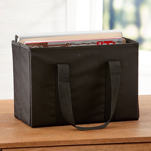 Foldable File Tote Bags Black