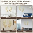 thumbnail image 3 of EUWBSSR 2 Pcs Metal Tree Leaf Wall Decor Vine Olive Branch Leaf Wall Art Elegant Wrought Iron Scroll for Living Room Bedroom Bathroom, 3 of 11