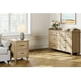 thumbnail image 4 of FITUEYES Rustic/Lodge Storage Medium Density Fiberboard Rectangle End Table, Oak, 4 of 7