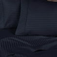 thumbnail image 3 of BNM 300 Thread Count Egyptian Cotton Stripe Sheet Set, Twin XL, Navy Blue, 3 of 9