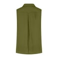 thumbnail image 6 of TKLPEHG Women Tank Tops V-Neck Button Tank Top Fashion Western Outfit for Women Leisure Lightweight Solid Color Graphic Tee Sleeveless Blouses Regular Blouses (Army Green,XXXL), 6 of 7