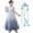 Dress+Accessories Type A, variant on Girls Frozen 2 Elsa Princess Dress Up Costumes Halloween Christmas Fancy Party Dresses