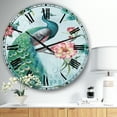 thumbnail image 2 of DesignArt Handpainted Peacock Large Wall Clock, 2 of 2
