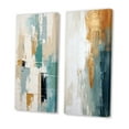 thumbnail image 3 of Designart "Vintage Solitude Abstract in Vintage Blue III" Abstract Painting Wall Art Set Of 2 - Modern White Wall Decor Set Of 2, 3 of 6