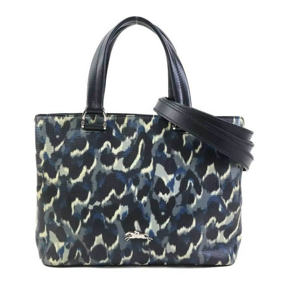 Pre-Owned Longchamp Handbag Shoulder Bag Leather Black Women's 56230g