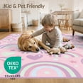 thumbnail image 4 of ODIKA Whimsical Purple Curved Geometric Playful Unicorn Pastel for Playroom, Bedroom, Reading Nook, Pet Friendly & Kids Safe Play, 4 of 7