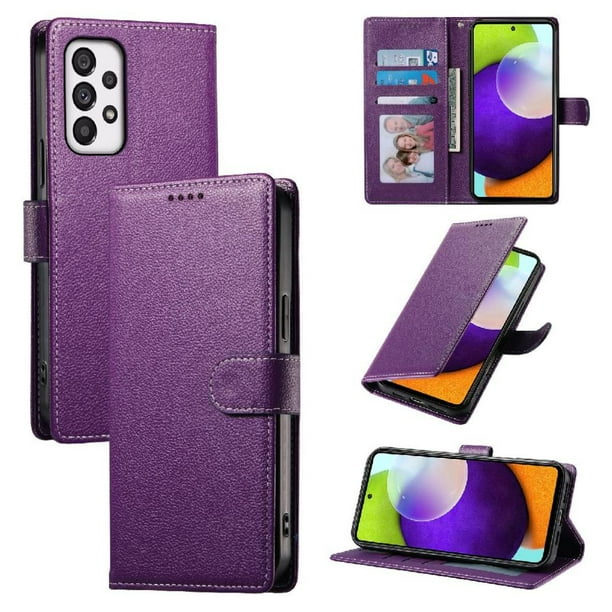 Funda para FOXDOCK Samsung Galaxy A73 5G– Cuero Premium, 3 ranuras para tarjetas, Protección contra impactos