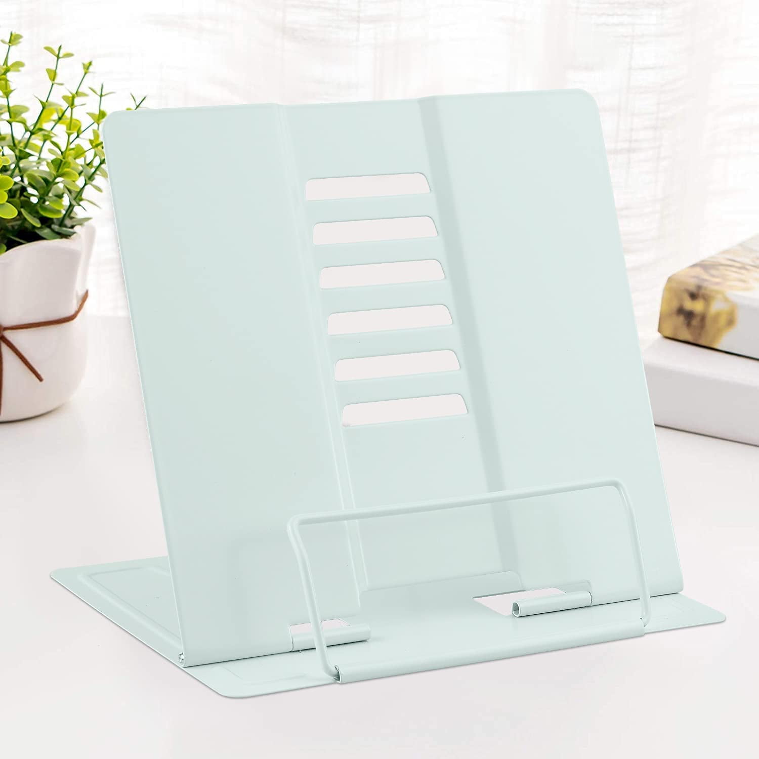Metal Book Stand Holder For Office & Reading Color Pink