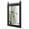 thumbnail image 1 of Costway 30"x22" Wall Mount Mirror Decor Vanity Mirror Wood Frame Barn Door Style Black, 1 of 9
