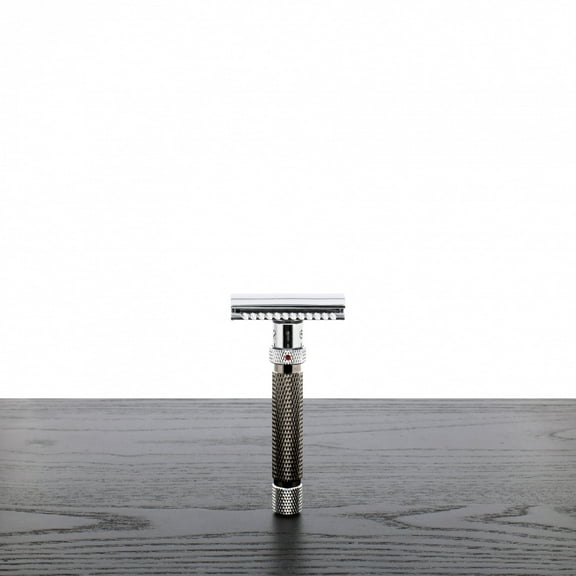 Yaqi Gunmetal  and  Chrome Adjustable Final Cut Safety Razor