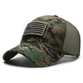 thumbnail image 1 of American Flag Camouflage Sticker Embroidered Baseball Cap Net Hat Men Outdoor Velcro Cap, 1 of 6
