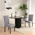 thumbnail image 3 of VECELO Set of 2 Upholstered Dining Chairs, Modern Parsons Chairs with Solid Back, Kitchen Side Chair for Dining Room Living Room, Light Gray, 3 of 11