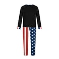 thumbnail image 5 of Independence Day Pjs Set, Usa 250 Years Family Matching Pajamas, Star Striped Print Long Sleeve Sleepwear Set for Whole Family, 1776-2026 Patriotic Loungewear for Independence Day, 5 of 6