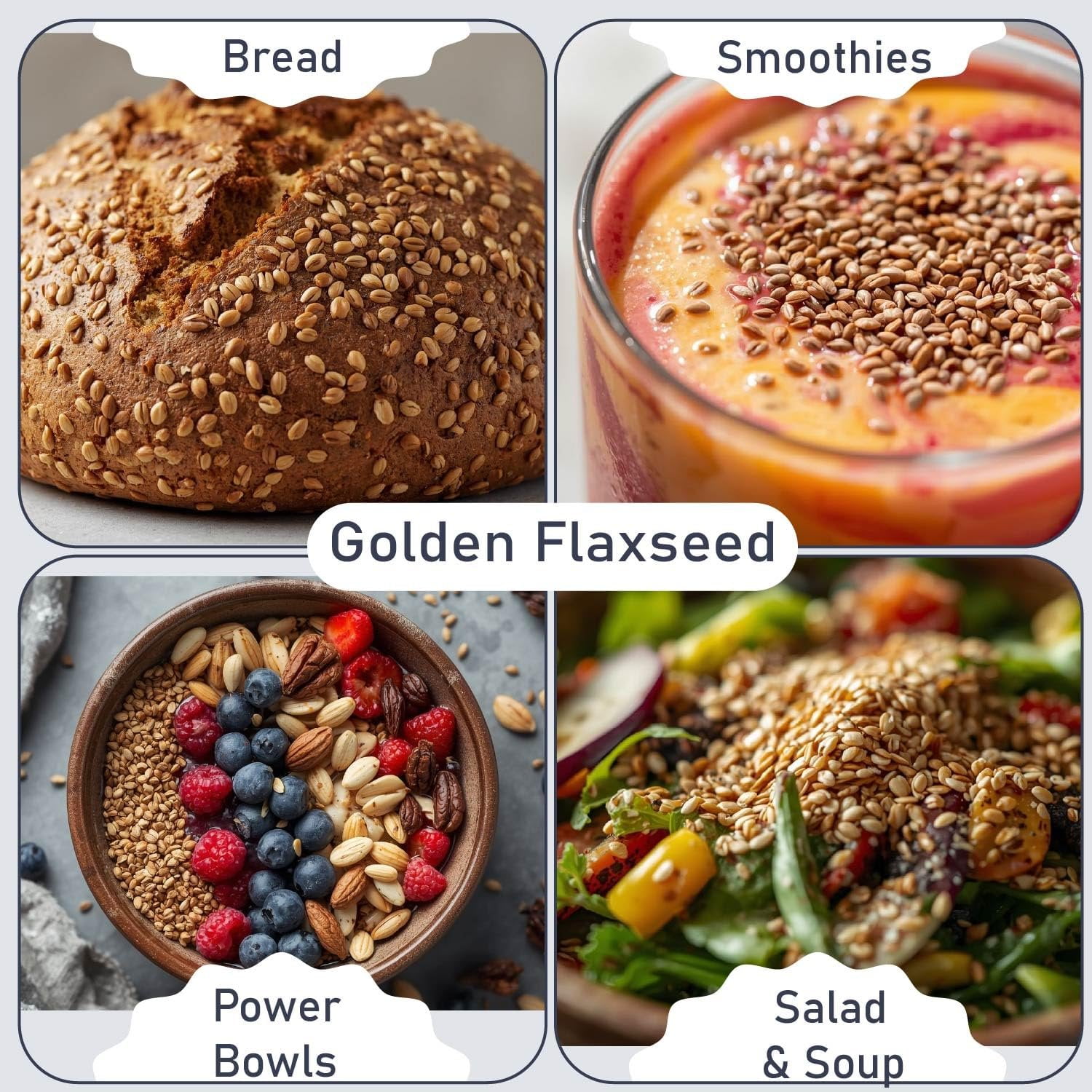 Great River Milling Golden Flaxseed  Whole Golden Flax Seeds  Naturally Gluten Free, Non-GMO, Vegan, Kosher  Flaxseed for Baking, Smoothies, Oatmeal, Cereals & Clean Plant-Based Nutrition  5 Lb