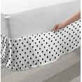 thumbnail image 2 of Black and White Bed Skirt, Simplistic Monotone Geometric Pattern with Rhombus Hand Drawn Mosaic, Elastic Bedskirt Dust Ruffle Wrap Around for Bedding Decor, 4 Sizes, Black and White, by Ambesonne, 2 of 2